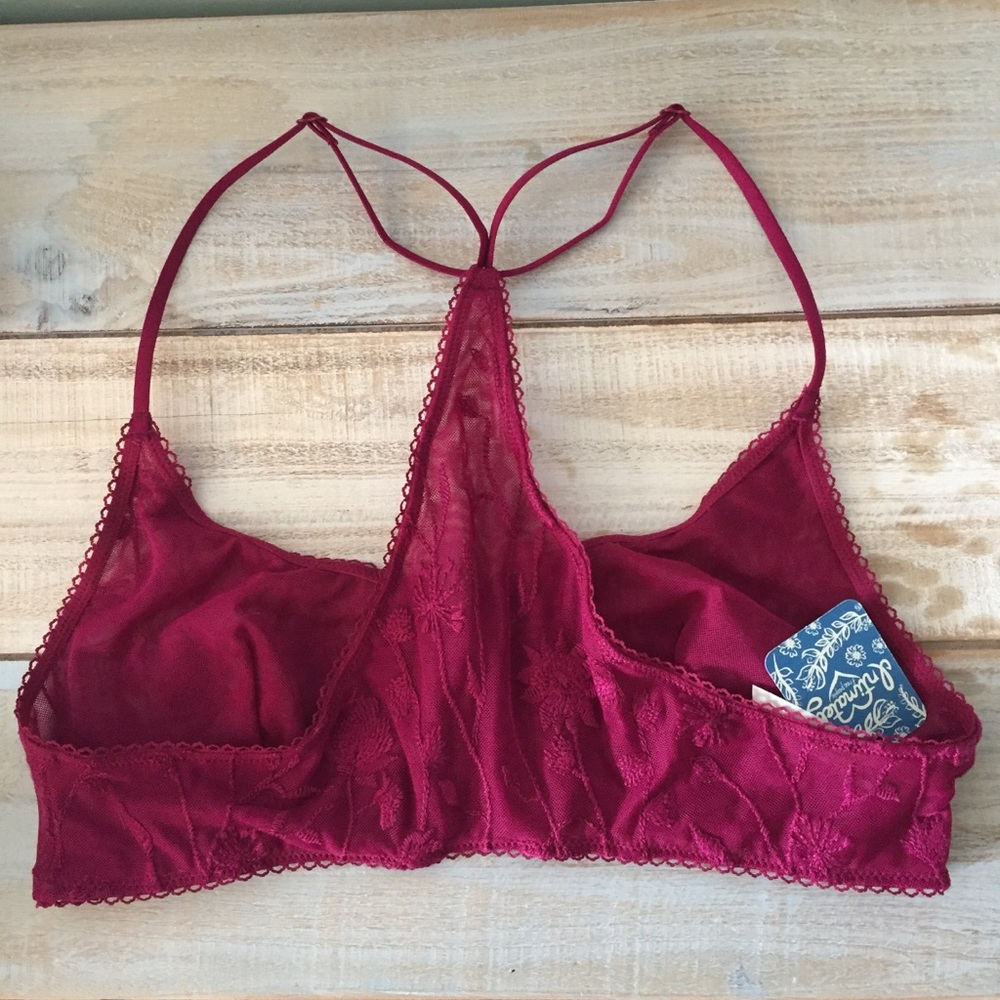 NWT Free People Mesh Embroidered Bralette - Picture 4 of 6